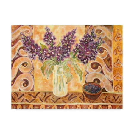 Lorraine Platt 'Blueberries And Scented English Stock' Canvas Art,18x24